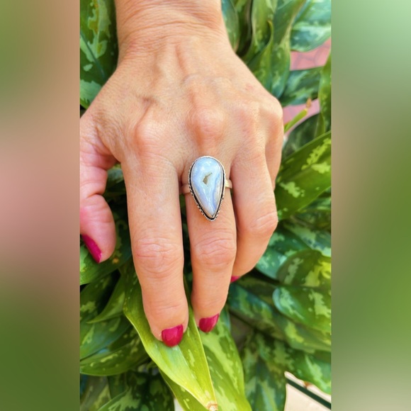 NWT 925 Sterling Silver Plated moonstone white women’s ring size 8 - Picture 6 of 15